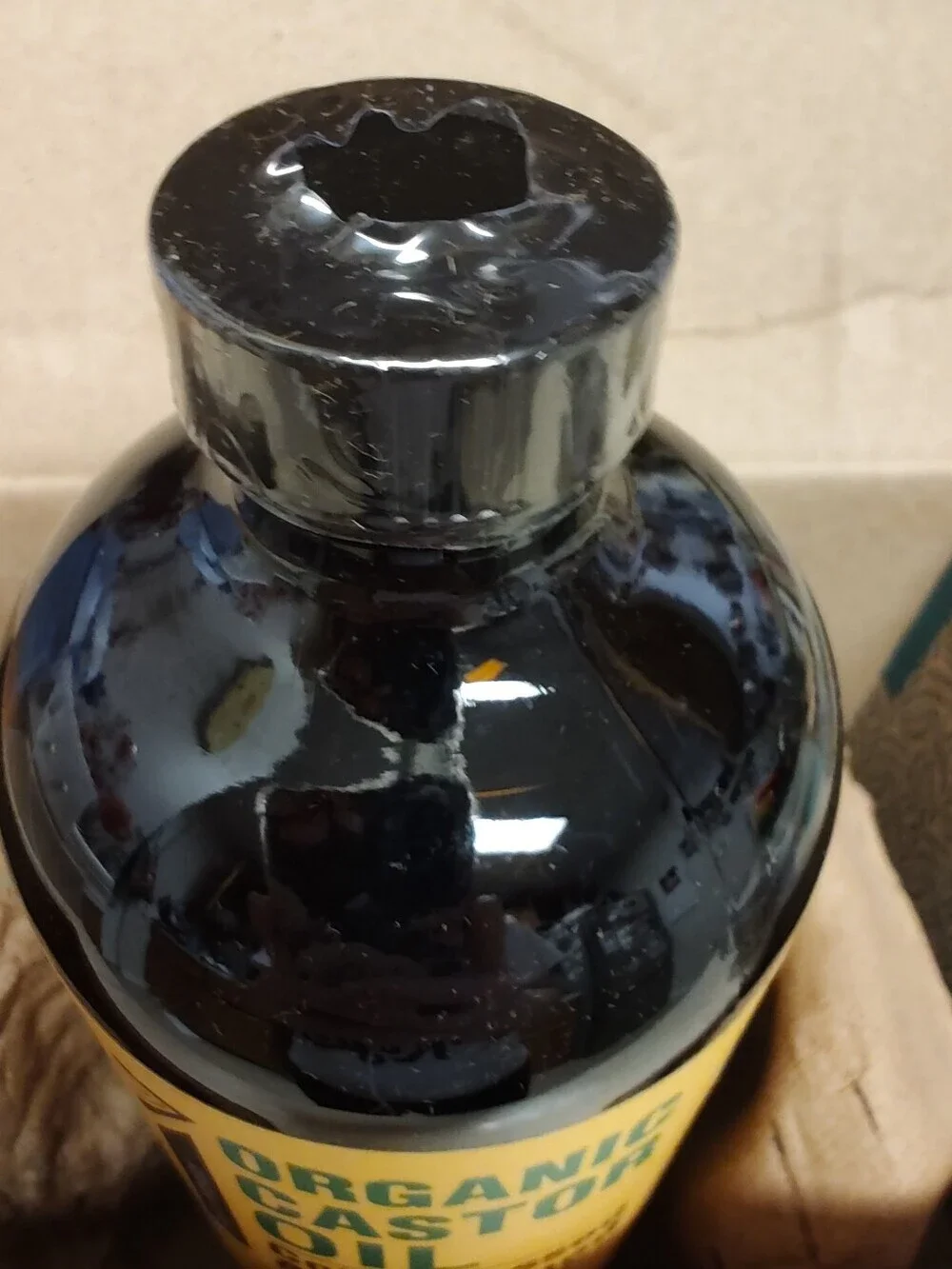16oz Glass Bottle Castor Oil USDA Organic, Cold Pressed, Unrefined W/ Pump